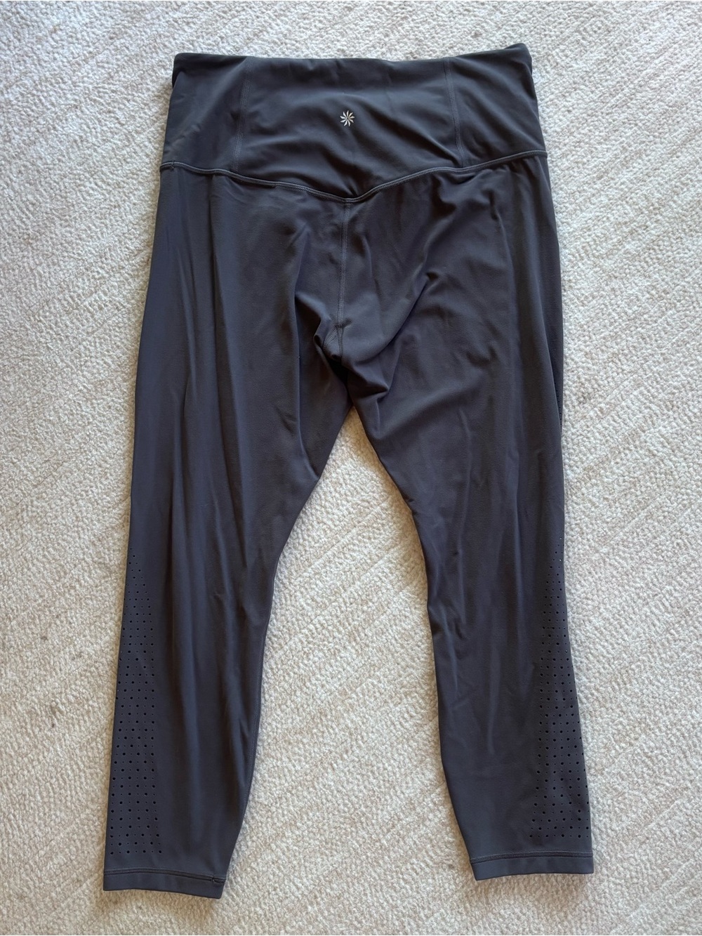 Athleta Gray Women’s Leggings with Perforated Ankles